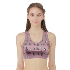 Insects pattern Sports Bra with Border