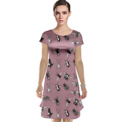 Insects pattern Cap Sleeve Nightdress
