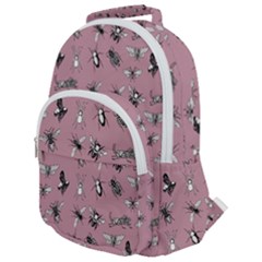 Insects pattern Rounded Multi Pocket Backpack