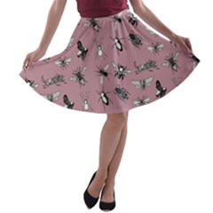 Insects pattern A-line Skater Skirt