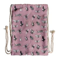 Insects pattern Drawstring Bag (Large)