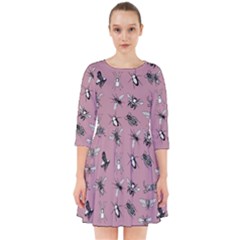 Insects pattern Smock Dress