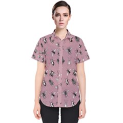 Insects pattern Women s Short Sleeve Shirt