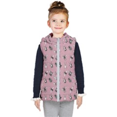 Insects Pattern Kids  Hooded Puffer Vest