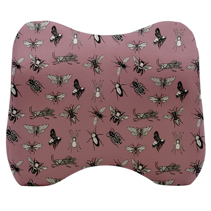 Insects pattern Velour Head Support Cushion