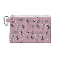 Insects pattern Canvas Cosmetic Bag (Medium)