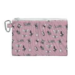 Insects pattern Canvas Cosmetic Bag (Large)