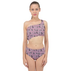 Insects pattern Spliced Up Two Piece Swimsuit