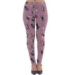 Insects pattern Lightweight Velour Leggings