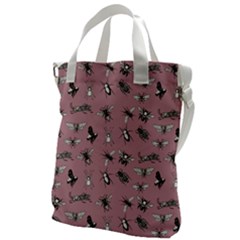 Insects pattern Canvas Messenger Bag