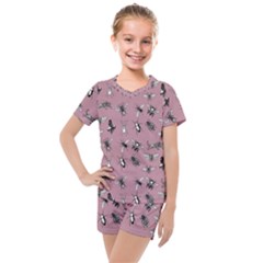 Insects Pattern Kids  Mesh Tee And Shorts Set