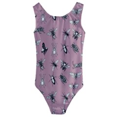 Insects pattern Kids  Cut-Out Back One Piece Swimsuit