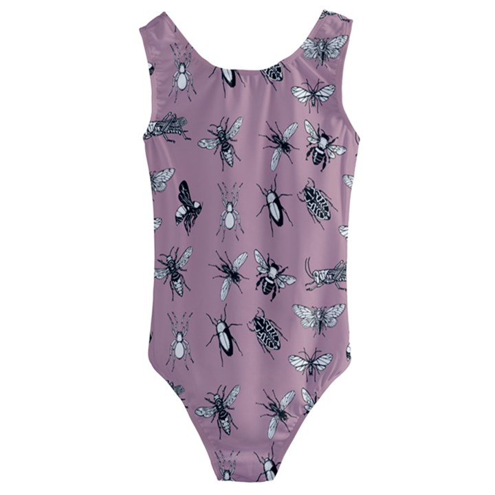 Insects pattern Kids  Cut-Out Back One Piece Swimsuit