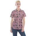 Insects pattern Women s Short Sleeve Pocket Shirt View1