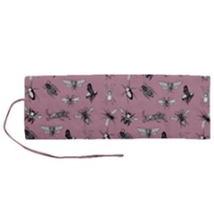 Insects Pattern Roll Up Canvas Pencil Holder (m) by Valentinaart