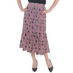 Insects pattern Midi Mermaid Skirt