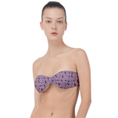 Insects Pattern Classic Bandeau Bikini Top 