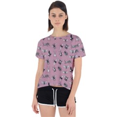 Insects pattern Open Back Sport Tee