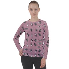 Insects pattern Women s Long Sleeve Raglan Tee