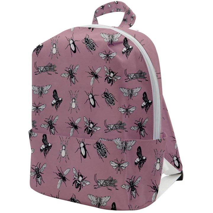 Insects pattern Zip Up Backpack