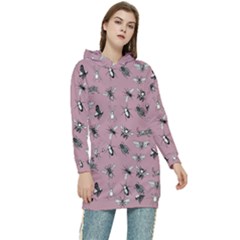 Insects pattern Women s Long Oversized Pullover Hoodie
