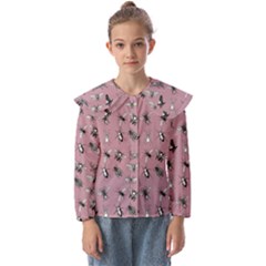 Insects pattern Kids  Peter Pan Collar Blouse