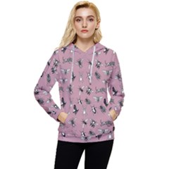 Insects pattern Women s Lightweight Drawstring Hoodie