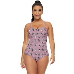 Insects Pattern Retro Full Coverage Swimsuit