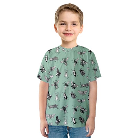 Insects Pattern Kids  Sport Mesh Tee by Valentinaart