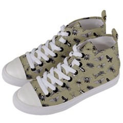 Insects Pattern Women s Mid-top Canvas Sneakers by Valentinaart