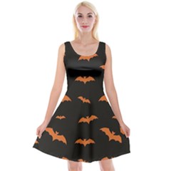 Bat Pattern Reversible Velvet Sleeveless Dress by Valentinaart