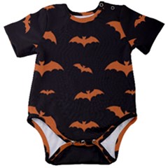 Bat Pattern Baby Short Sleeve Onesie Bodysuit by Valentinaart