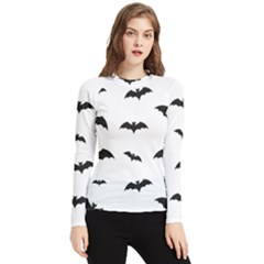 Bat Pattern Women s Long Sleeve Rash Guard by Valentinaart