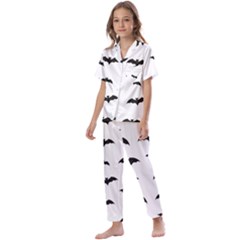 Bat Pattern Kids  Satin Short Sleeve Pajamas Set by Valentinaart