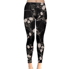 Skull Pattern Leggings  by Valentinaart