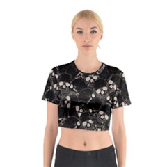 Skull pattern Cotton Crop Top