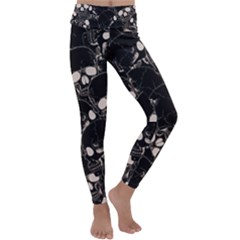 Skull pattern Kids  Lightweight Velour Classic Yoga Leggings