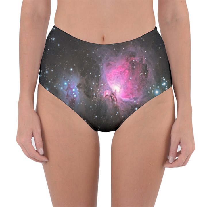 Orion (M42) + Pleiades (M45) Galaxy Reversible High-Waist Bikini Bottoms