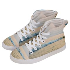 Sea Beach Ocean Sunset Sky Nature Coast Water Women s Hi-top Skate Sneakers by danenraven