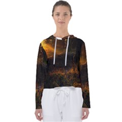 Sunset Forest Fall Sunbeams Nature Women s Slouchy Sweat by danenraven