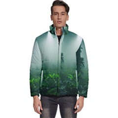 Swamp Forest Trees Background Nature Eerie Men s Puffer Bubble Jacket Coat by danenraven