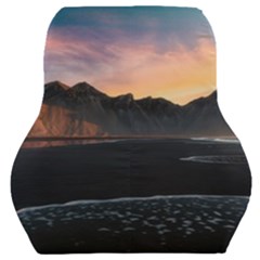 Beach Volcano Ocean Sunset Sunrise Iceland Car Seat Back Cushion  by danenraven