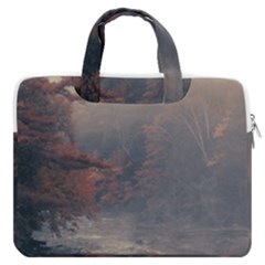 Morning River Forest Autumn Misty Morning Stream Macbook Pro 13  Double Pocket Laptop Bag