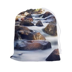 River Nature Stream Brook Water Rocks Landscape Drawstring Pouch (2xl) by danenraven