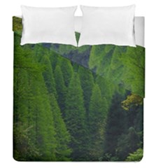 Forest Scenery Nature Trees Woods Duvet Cover Double Side (queen Size) by danenraven