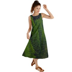 Forest Scenery Nature Trees Woods Summer Maxi Dress by danenraven