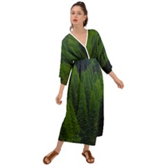 Forest Scenery Nature Trees Woods Grecian Style  Maxi Dress by danenraven