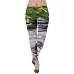 Bach Water Landscape Nature Forest Summer Sun Velvet Leggings by danenraven