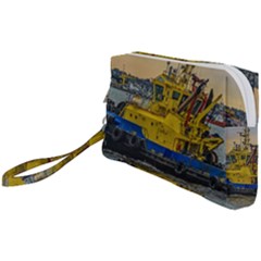 Tugboat Sailing At River, Montevideo, Uruguay Wristlet Pouch Bag (small) by dflcprintsclothing