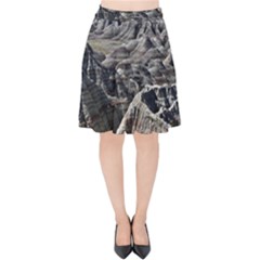 Badlands National Park Nature South Dakota Geology Velvet High Waist Skirt by danenraven